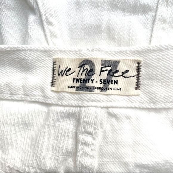 NWT Free People Loving Good Vibrations White Distressed Jean Shorts Size 27 NEW - Picture 11 of 16